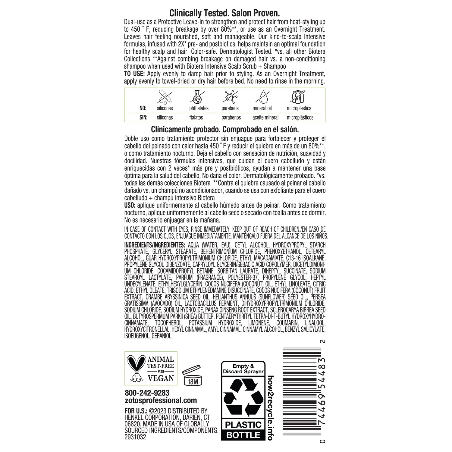 Biotera® Intensives 2:1 Protective Leave-In + Overnight Treatment