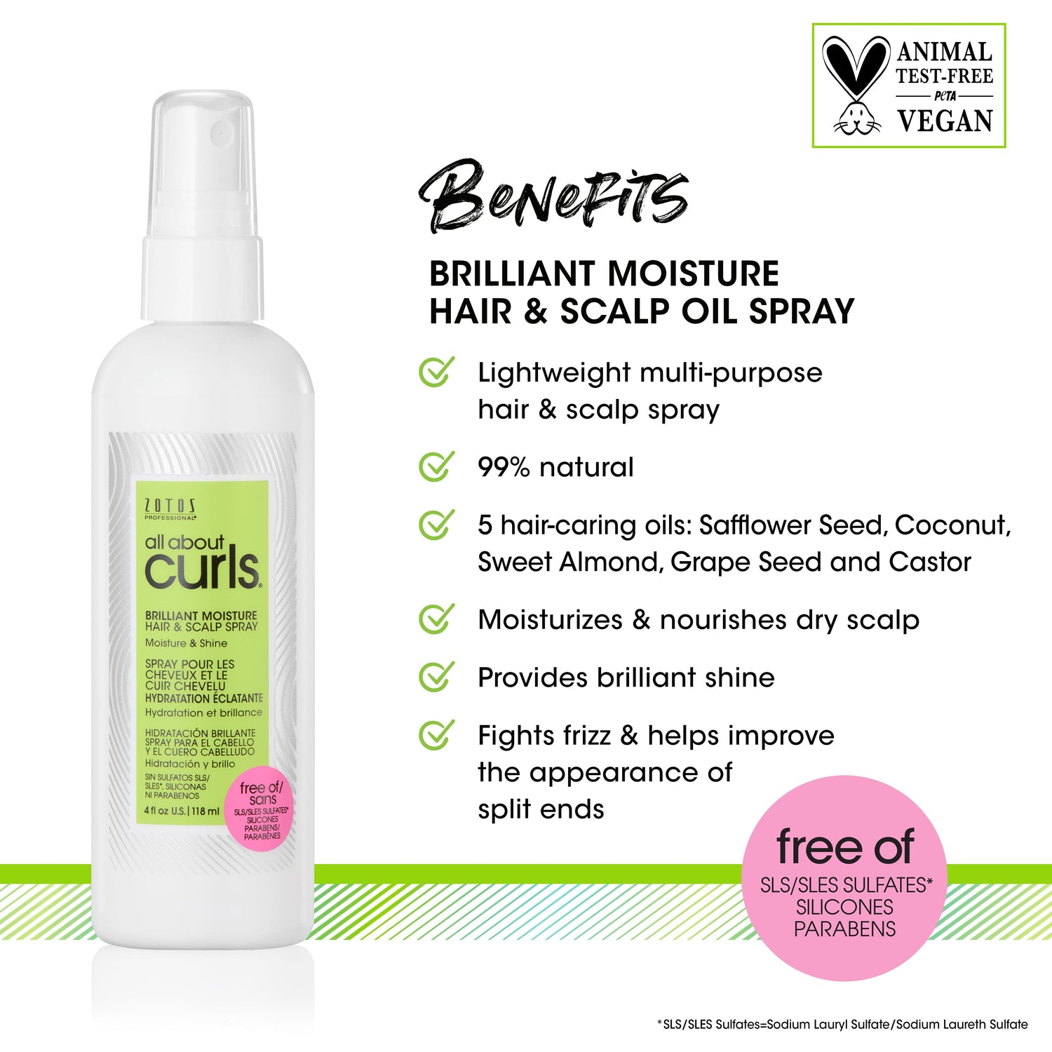 All About Curls® Brilliant Moisture Hair & Scalp Spray Oil